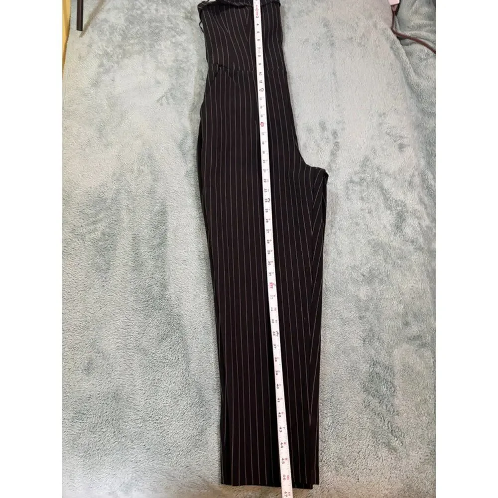 Express Black Pinstripe Women's Jumpsuit Size US 10 Made in Vietnam - Picture 3 of 9